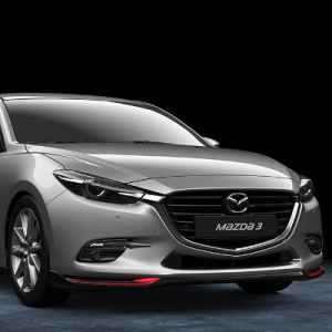 SPOILER POD PRZEDNI ZDERZAK MAZDA 3 BN CZERWONE WYKOŃCZENIE