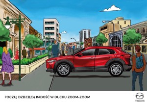 Kolorowanka dla dzieci Mazda 
